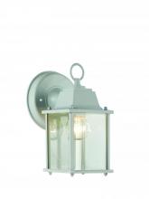  40455 WH - Patrician 1-Light, Ring Top ,Clear Glass Open Base Square Wall Lantern